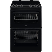 AEG CIX6500ABB Induction Electric Cooker with Double Oven, Black, A Rated