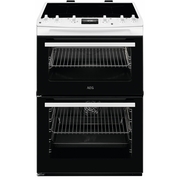 AEG CIX6540ACW Induction Electric Cooker with Double Oven, White, A Rated