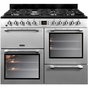 Leisure CK100F232S Cookmaster 100cm Dual Fuel Range Cooker, Silver, A Rated