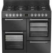 Leisure CK100F232T Cookmaster 100cm Dual Fuel Range Cooker, Grey, A Rated