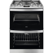 AEG CKB6541ACM Dual Fuel Cooker with Double Oven, Stainless Steel, A Rated