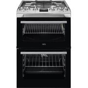 AEG CKX6540ACM Dual Fuel Cooker with Double Oven, Stainless Steel, A Rated