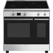 Smeg CX92IM Concert 90cm Induction Range Cooker, Stainless Steel, A Rated