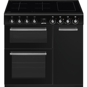Smeg CX93IMBL 90cm Induction Range Cooker, Black, A Rated