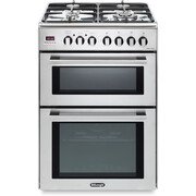 DeLonghi DDC 606-DF Modern Dual Fuel Cooker with Double Oven, Stainless Steel, A Rated