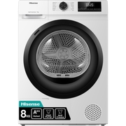 Hisense DH1Q802BW2 Heat Pump Tumble Dryer, 8kg, White, A++ Rated