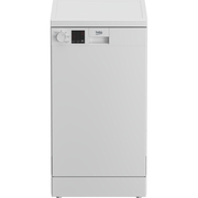 Beko DVS05C20W Slimline Dishwasher, 10 Place Settings, White, E Rated