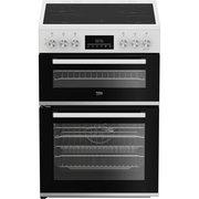 Beko EDC6731W Ceramic Electric Cooker with Double Oven, White, A Rated