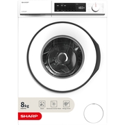 Sharp ES-NFB814BWNA-EN Washing Machine, 8kg, 1400 Spin, White, A Rated