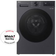 LG F2X50S9TBB Washing Machine, 9kg, 1200 Spin, Black, A Rated
