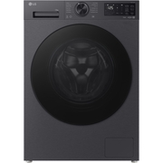 LG F4X5013TBB Washing Machine, 1400 Spin, Black, A Rated