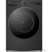 LG F4X9009TBC Washing Machine, 9kg, 1400 Spin, Black, A Rated