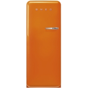 Smeg FAB28LOR6 Retro Tall Fridge with Ice Box, Orange, D Rated