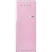 Smeg FAB28LPK6 Retro Tall Fridge with Ice Box, Pink, D Rated