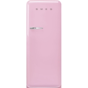 Smeg FAB28RPK6 Retro Tall Fridge with Ice Box, Pink, C Rated