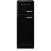 Smeg FAB30LBL6UK Retro Static Fridge Freezer, 80/20, Black, C Rated