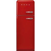 Smeg FAB30LRD5UK Retro Static Fridge Freezer, 80/20, Red, D Rated