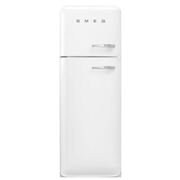 Smeg FAB30LWH5UK Retro Static Fridge Freezer, 80/20, White, D Rated