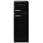 Smeg FAB30RBL5UK Retro Static Fridge Freezer, 80/20, Black, D Rated