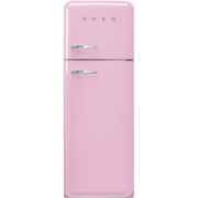 Smeg FAB30RPK6UK Retro Static Fridge Freezer, 80/20, Pink, C Rated