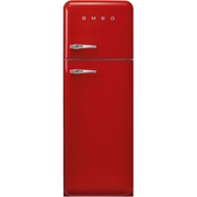 Smeg FAB30RRD6UK Retro Static Fridge Freezer, 80/20, Red, C Rated