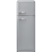 Smeg FAB30RSV6UK Retro Static Fridge Freezer, 80/20, Silver, C Rated