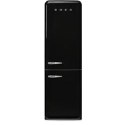 Smeg FAB32RBL6UK Retro No Frost Fridge Freezer, 60/40, Black, C Rated