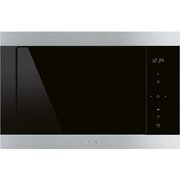 Smeg FMI325X Classic Built-In Microwave with Grill, Stainless Steel & Eclipse Glass