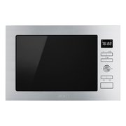 Smeg FMI425X Cucina Built-In Microwave with Grill, Stainless Steel