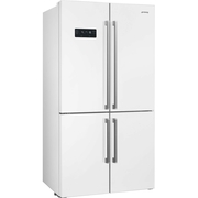 Smeg FQ60BDE American Fridge Freezer,  Non-Plumbed, White, E Rated