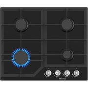 Hisense GG643B 60cm 4 Burner Gas Hob, Black