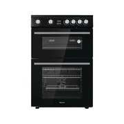 Hisense HDE3211BBUK Ceramic Electric Cooker with Double Oven, Black, A Rated