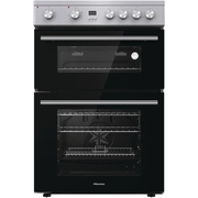 Hisense HDE3211BXUK Ceramic Electric Cooker with Double Oven, Stainless Steel, A Rated