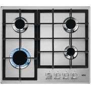 AEG HGB64200SM 3000 59cm 4 Burner Gas Hob, Stainless Steel