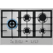 AEG HGB75500SM 3000 75cm 5 Burner Gas Hob, Stainless Steel