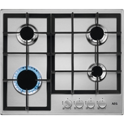 AEG HGE64200SM 3000 59cm 4 Burner Gas Hob, Stainless Steel