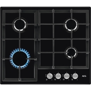 AEG HGX64200SB 3000 59cm 4 Burner Gas Hob, Black