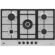 Beko HIAW75225SXE 75cm 5 Burner Gas Hob, Stainless Steel