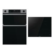Hisense Built-In Electric Double Oven and 60cm Induction Hob Pack, Stainless Steel, A Rated