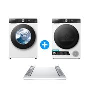 Hisense Washing Machine, Heat Pump Tumble Dryer and Stacking Kit Pack