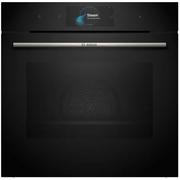 Bosch HSG7584B1 Series 8 Built-In Electric Single Oven with Steam Function, Black, A+ Rated