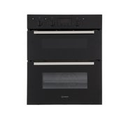 Indesit IDU 6340 BL Built-Under Electric Double Oven, Black, B Rated