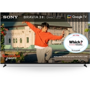 Sony K85XR38M2PB BRAVIA 3 II 85" LED Smart Television, 4K Ultra HD, Black, E Rated