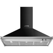 Smeg KD100HNE Opera Black 100cm Chimney Cooker Hood, A+ Rated