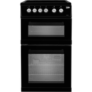 Beko KDVC563AK Ceramic Electric Cooker with Double Oven, Black, A Rated