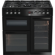 Beko KDVF90K 90cm Dual Fuel Range Cooker, Black, A Rated