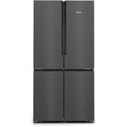Siemens KF96NAXEAG iQ300 American Fridge Freezer,  Non-Plumbed, Black, E Rated