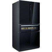 Siemens KF96RSBEA iQ700 American Fridge Freezer,  Non-Plumbed, Black, E Rated