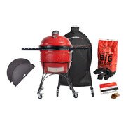 Kamado Joe Big Joe I - Frontier Pack with Charcoal & Fire Starters, Red