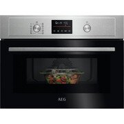 AEG KOX36506EM Exclusiv Built-In Combination Microwave Oven, Stainless Steel